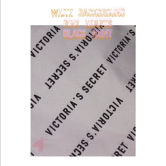 Victoria Secret PINK hearts canvas TOTE NEW W TAGS - Picture 4 of 8